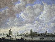 Jan van  Goyen View of the Merwede off Dordrecht oil painting artist